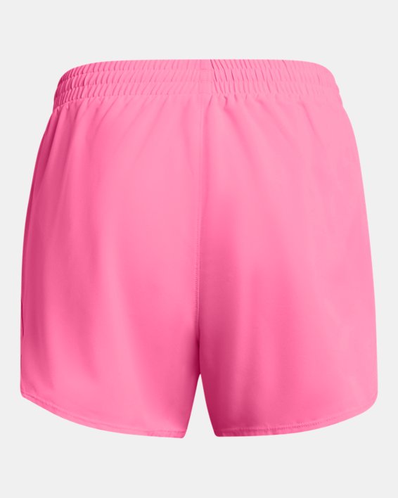 Shorts de 7 cm (3 in) UA Fly-By para mujer, Pink, pdpMainDesktop image number 5